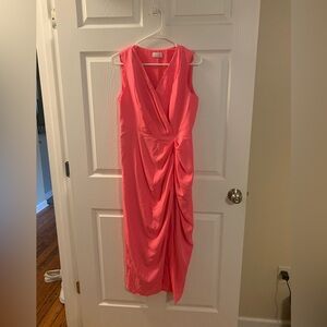 Hot pink midi dress